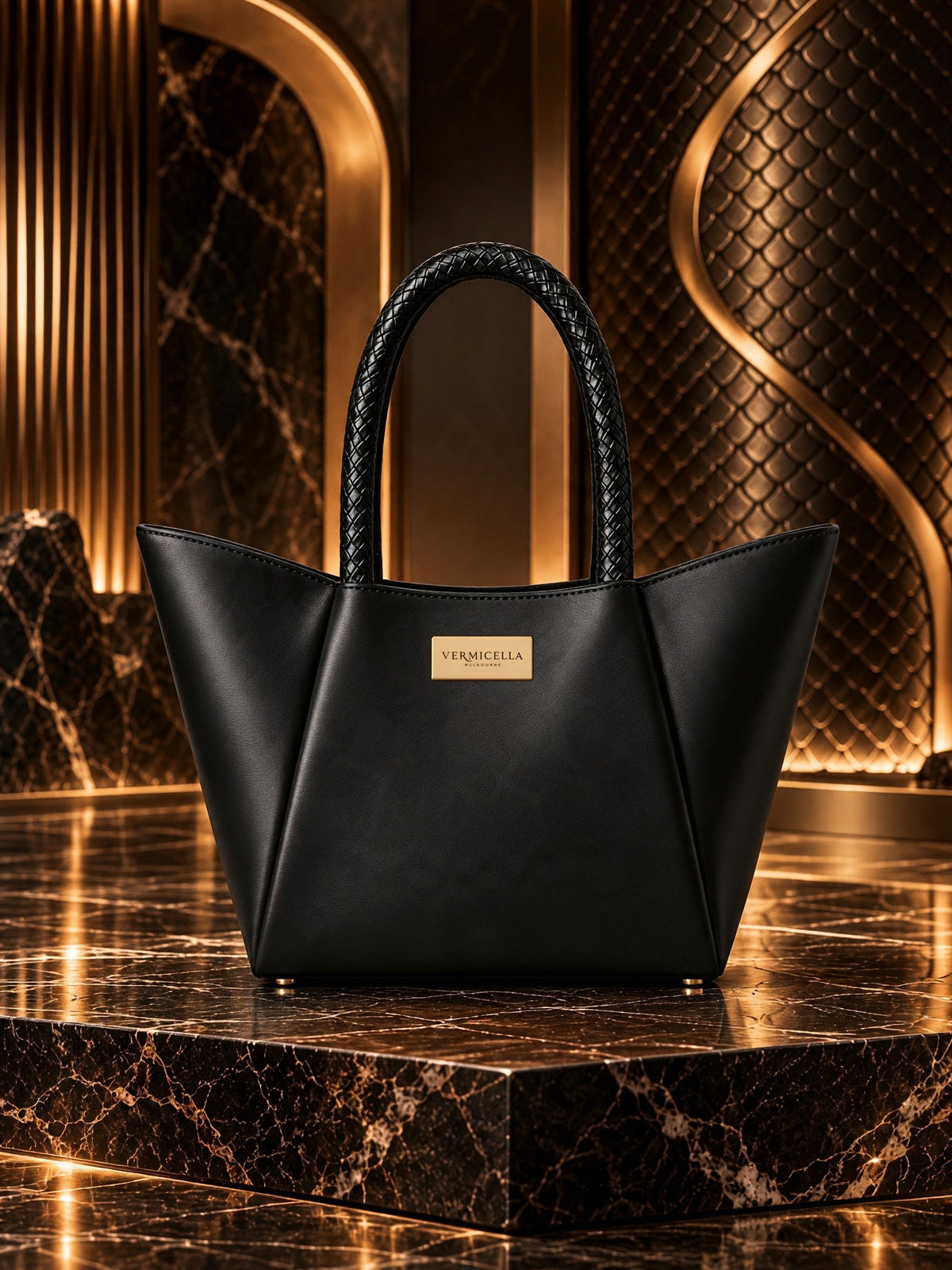 Vermicella handbag editorial photograph