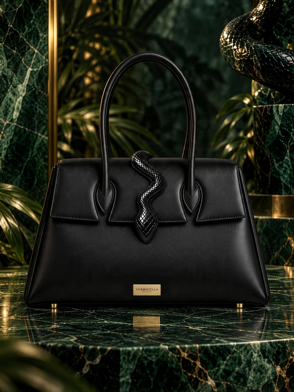 Vermicella handbag editorial photograph