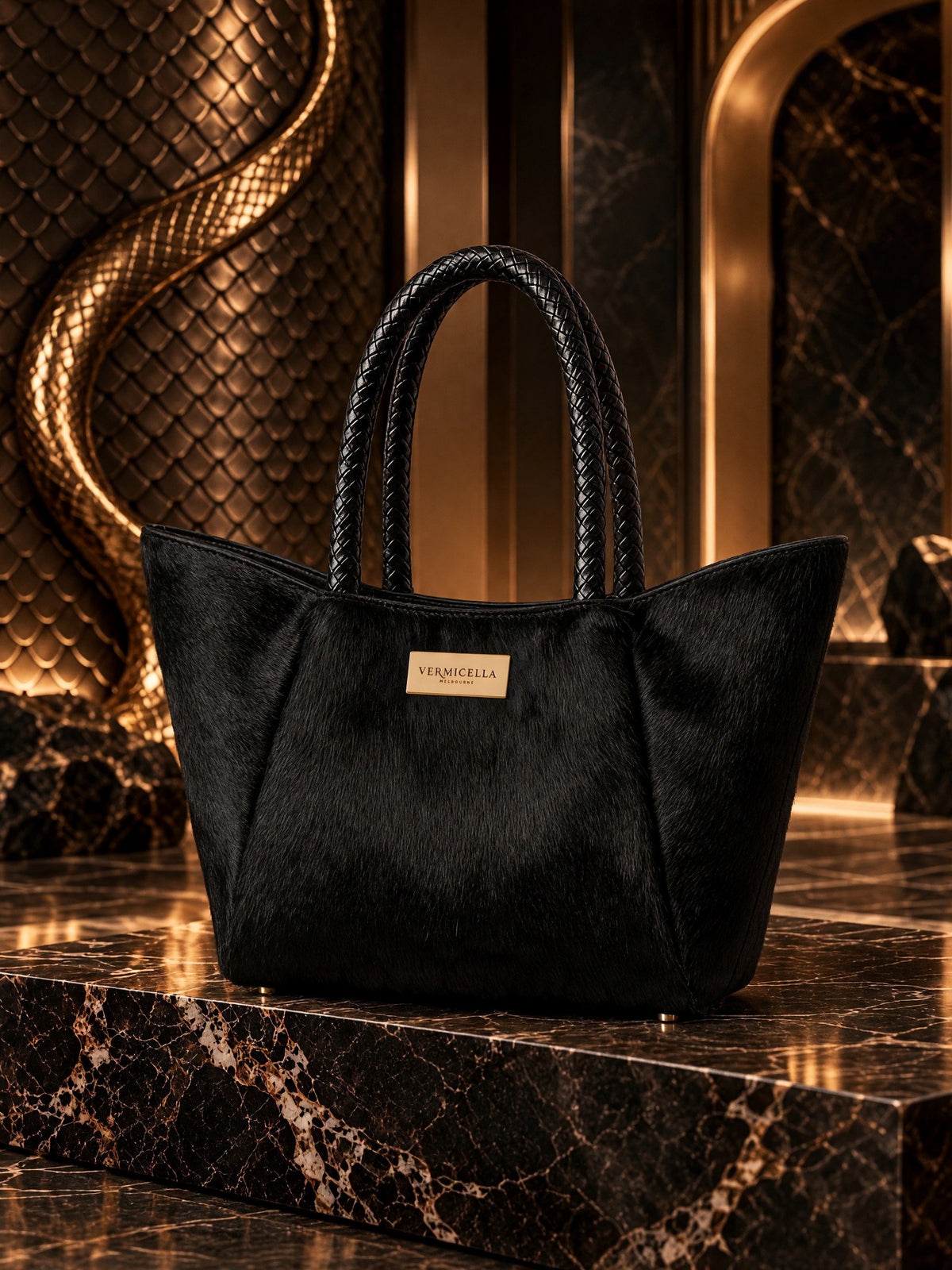 Vermicella handbag editorial photograph