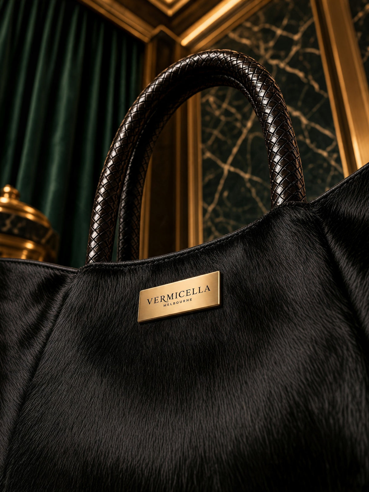 Vermicella handbag editorial photograph