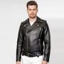 Men's Real Leather Biker Jacket - Hermes