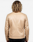 Men's Real Leather Racer Jacket - David