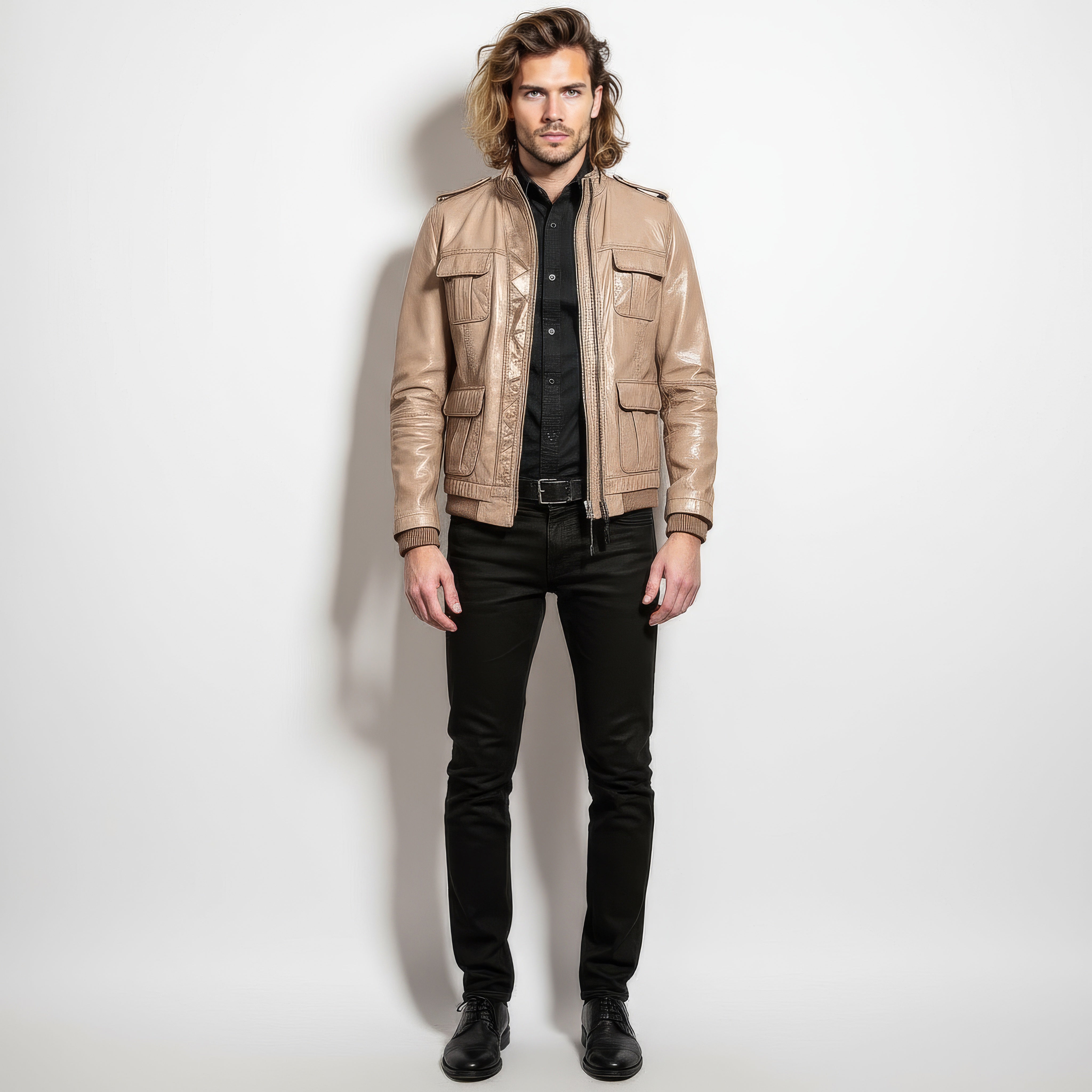 Real Leather Field Bomber Jacket for Men - Dean – SH Leatherwear