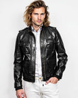 Real Leather Field Bomber Jacket for Men - Dean