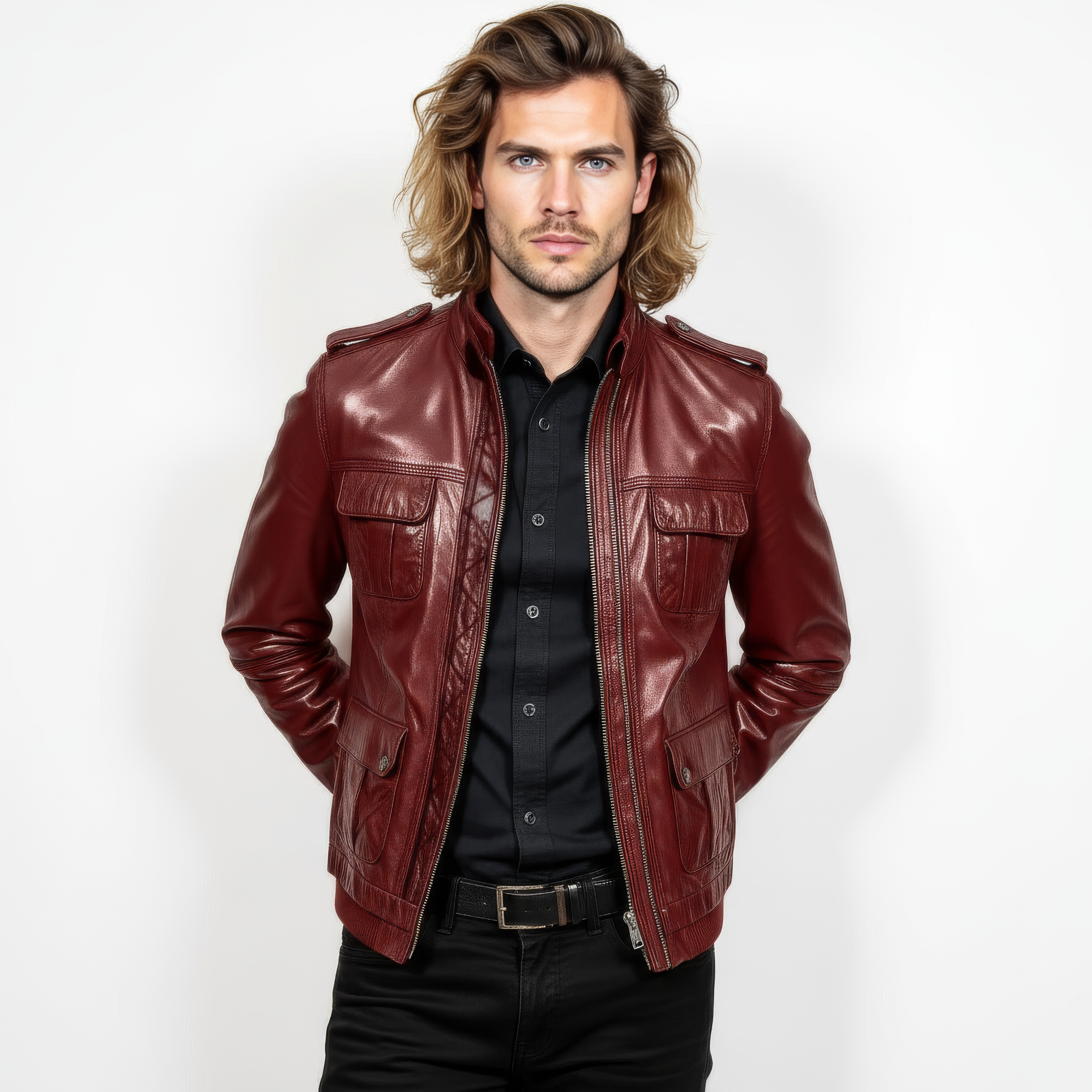 Real Leather Field Bomber Jacket for Men - Dean
