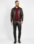 Men's Real Leather Blouson Jacket - Felipe