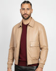 Men's Real Leather Blouson Jacket - Felipe