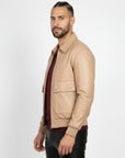Men's Real Leather Blouson Jacket - Felipe