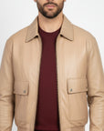 Men's Real Leather Blouson Jacket - Felipe