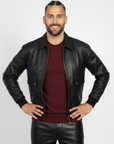 Men's Real Leather Blouson Jacket - Felipe