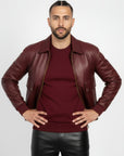 Men's Real Leather Blouson Jacket - Felipe