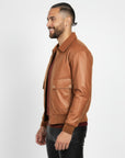 Men's Real Leather Blouson Jacket - Felipe