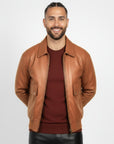 Men's Real Leather Blouson Jacket - Felipe