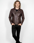 Real Leather Biker Jacket for Men - Milan