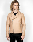 Real Leather Biker Jacket for Men - Milan