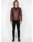 Real Leather Biker Jacket for Men - Milan
