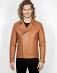 Real Leather Biker Jacket for Men - Milan