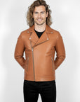 Real Leather Biker Jacket for Men - Milan