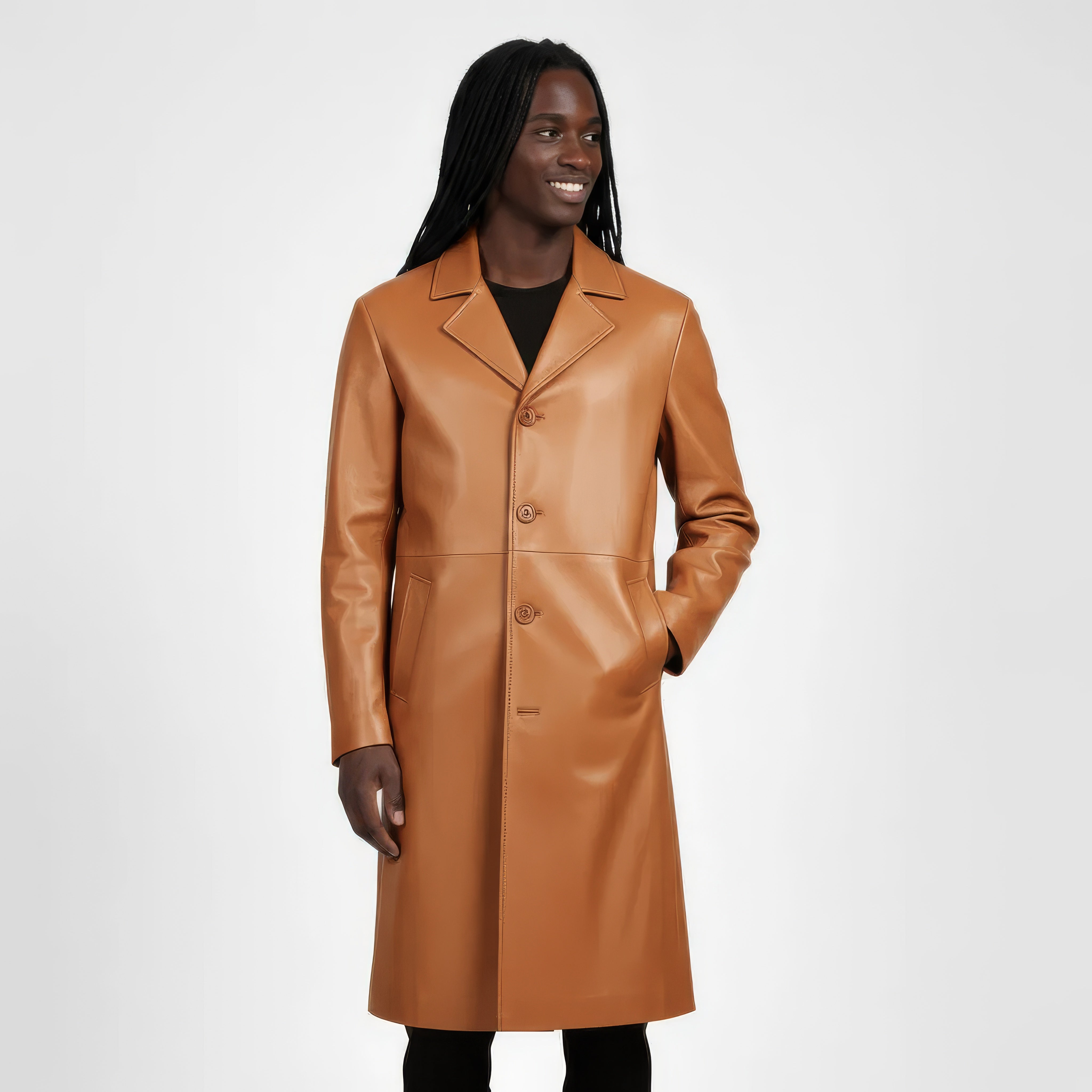 Men's Real Leather Trench Coat - Apollo – SH Leatherwear