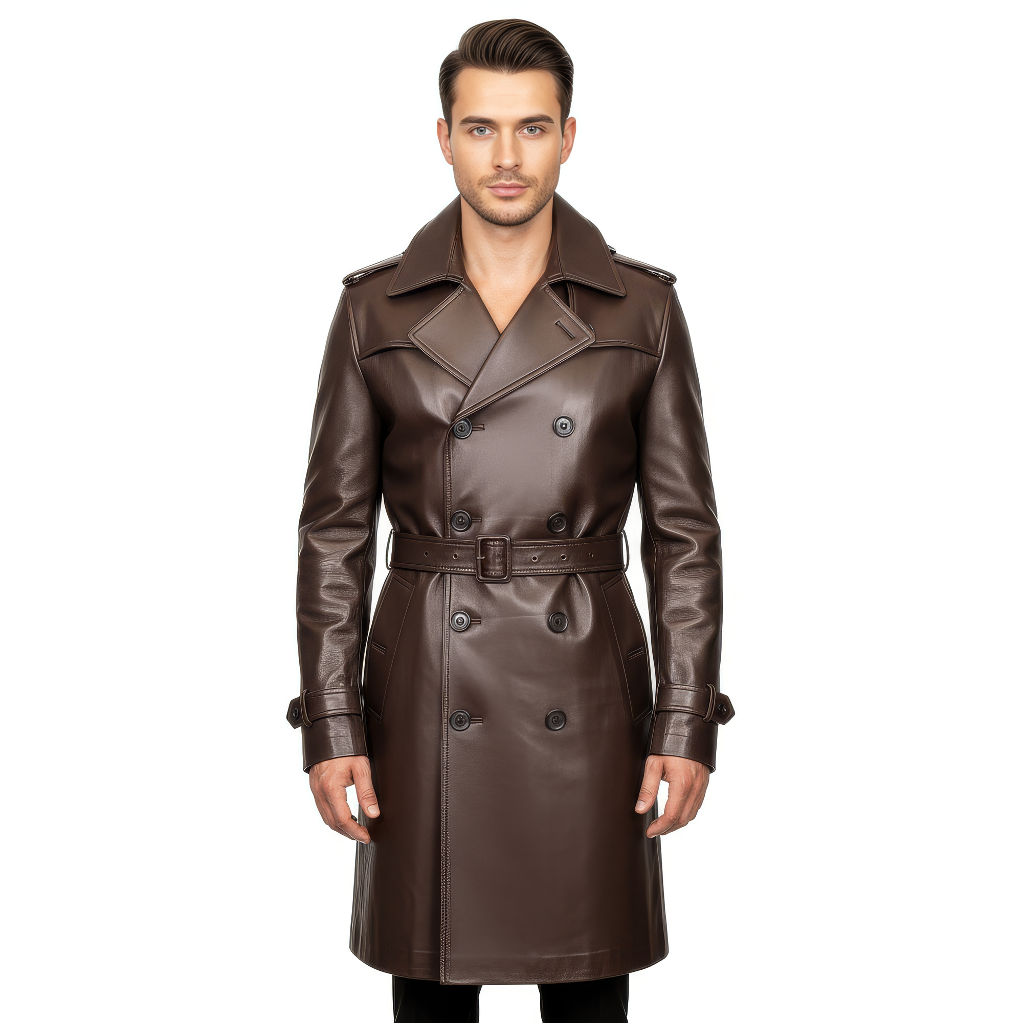Men&#39;s Real Leather Coat - Zeus