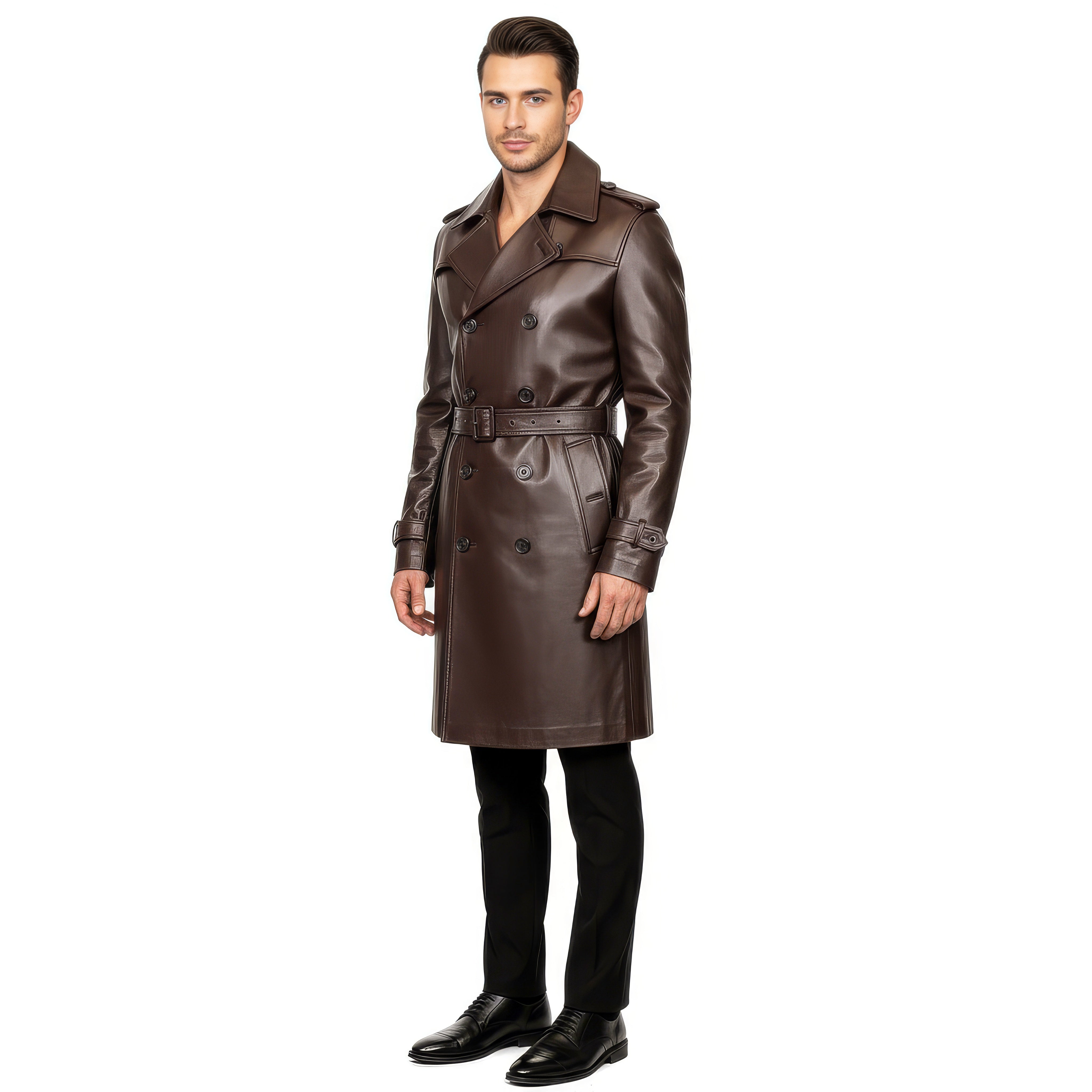 ジャケット・アウター RYKIEL HOMME - REAL LEATHER LONG COAT Real Leather Coat for Men - Zeus – SH Leatherwear