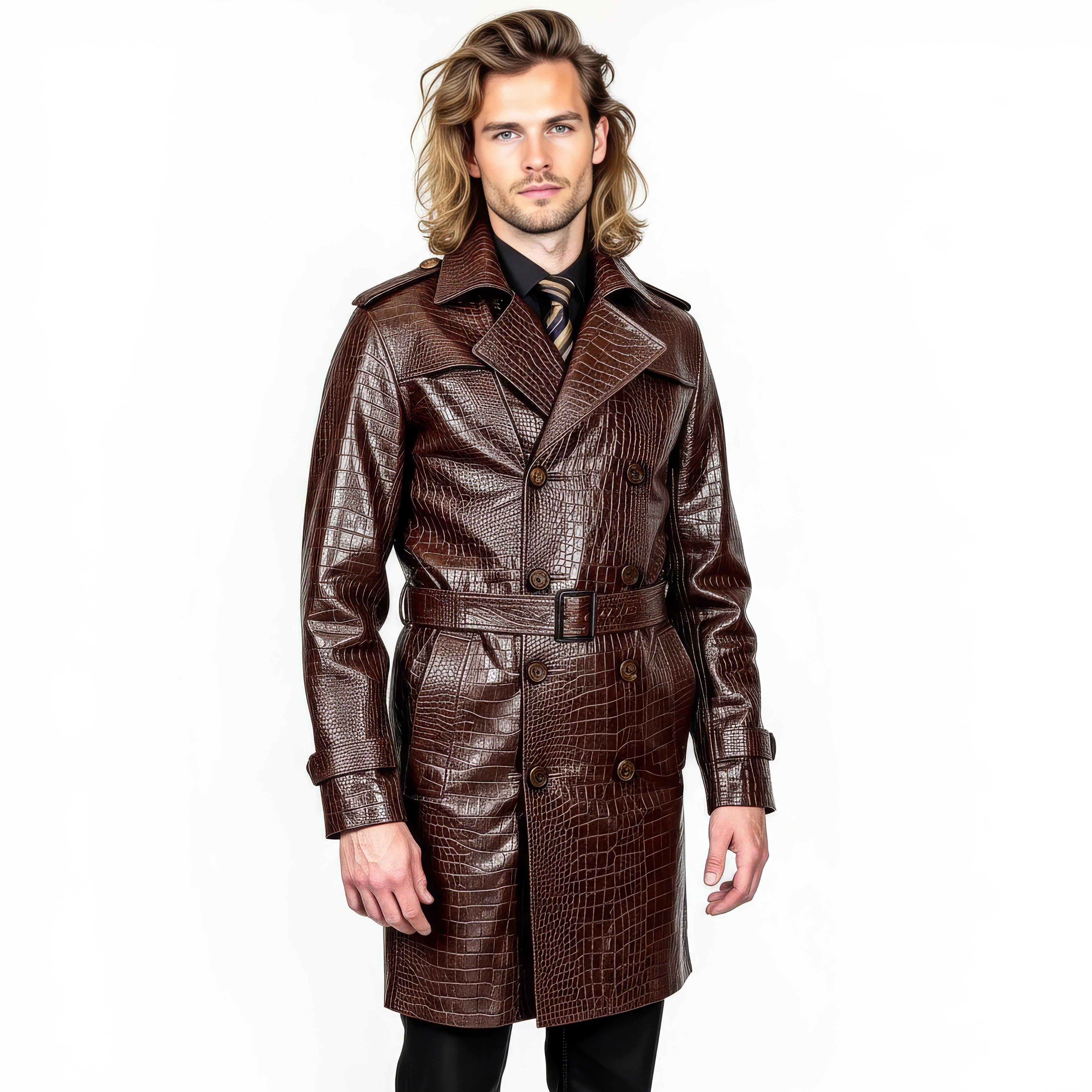 Men's Real Trench Leather Coat - Zeus – SH Leatherwear