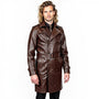 Men's Real Trench Leather Coat - Zeus