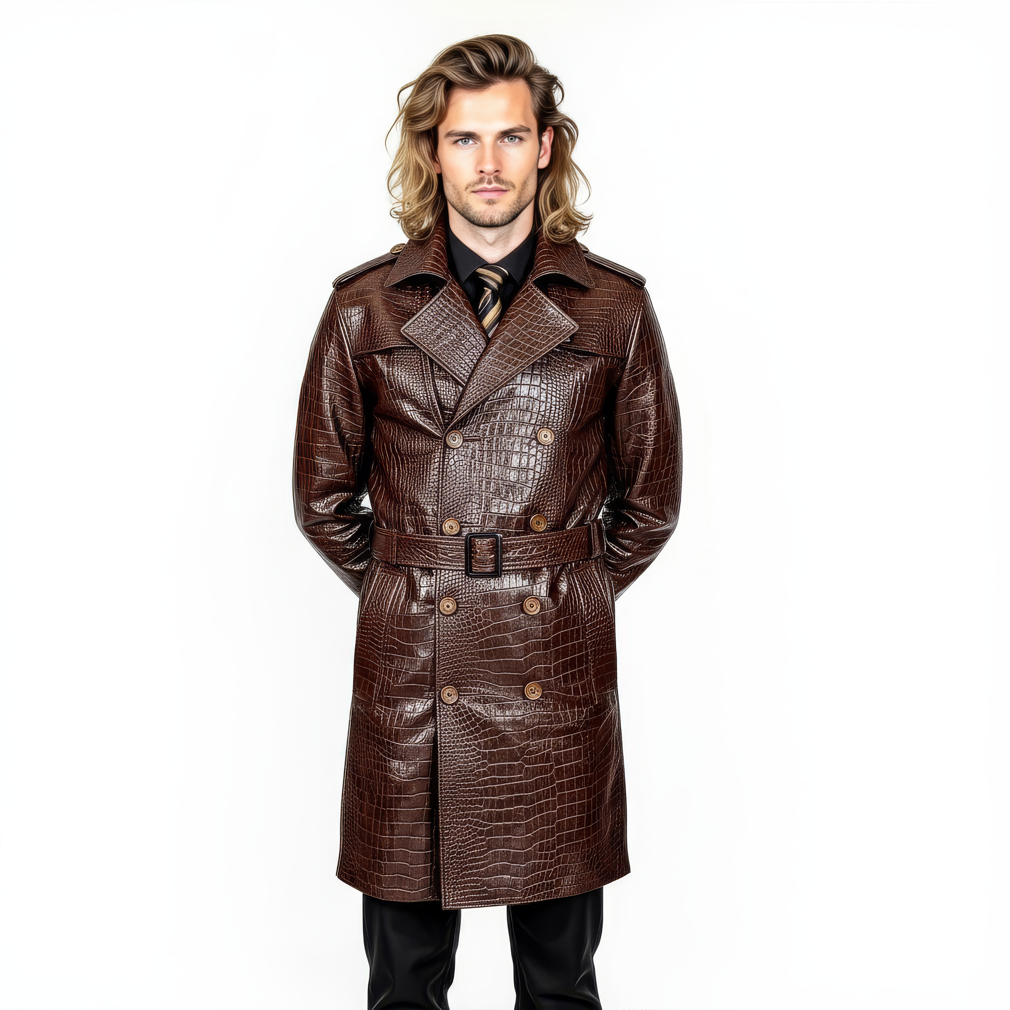 Men&#39;s Real Leather Coat - Zeus