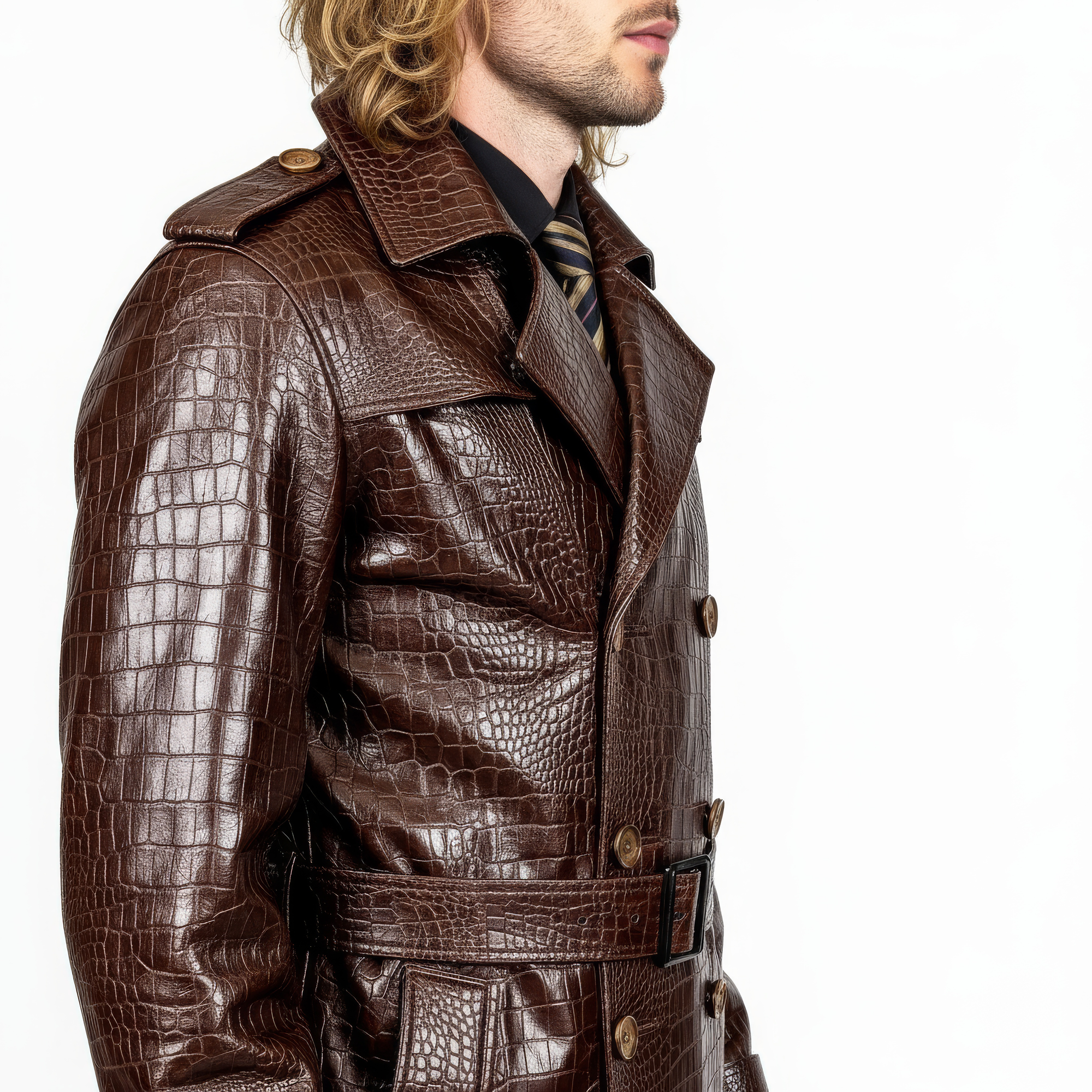 Men&#39;s Real Leather Coat - Zeus