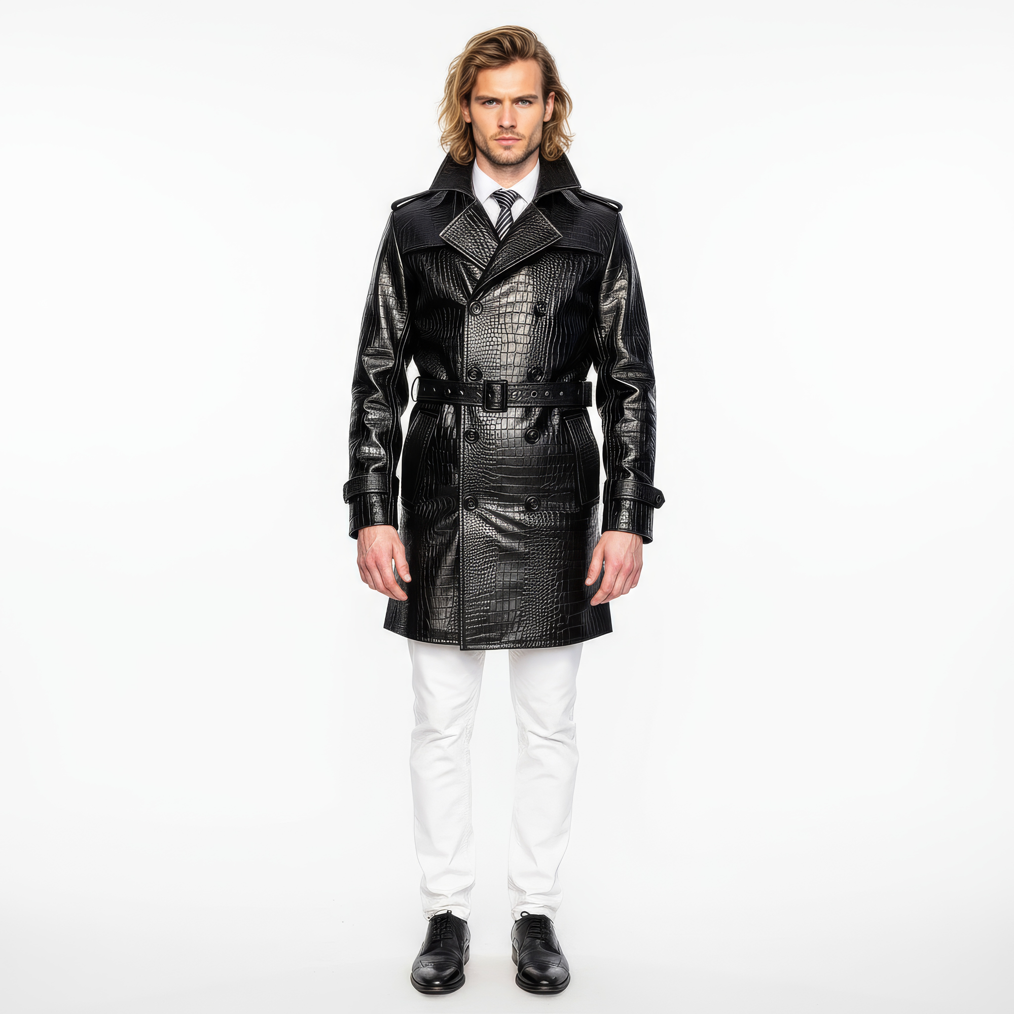 Men&#39;s Real Leather Coat - Zeus
