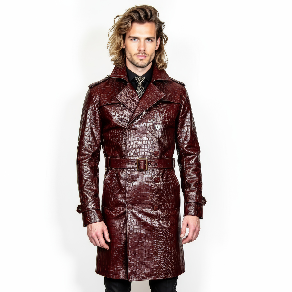 Real Leather Trench Coat for Men - Zeus – SH Leatherwear