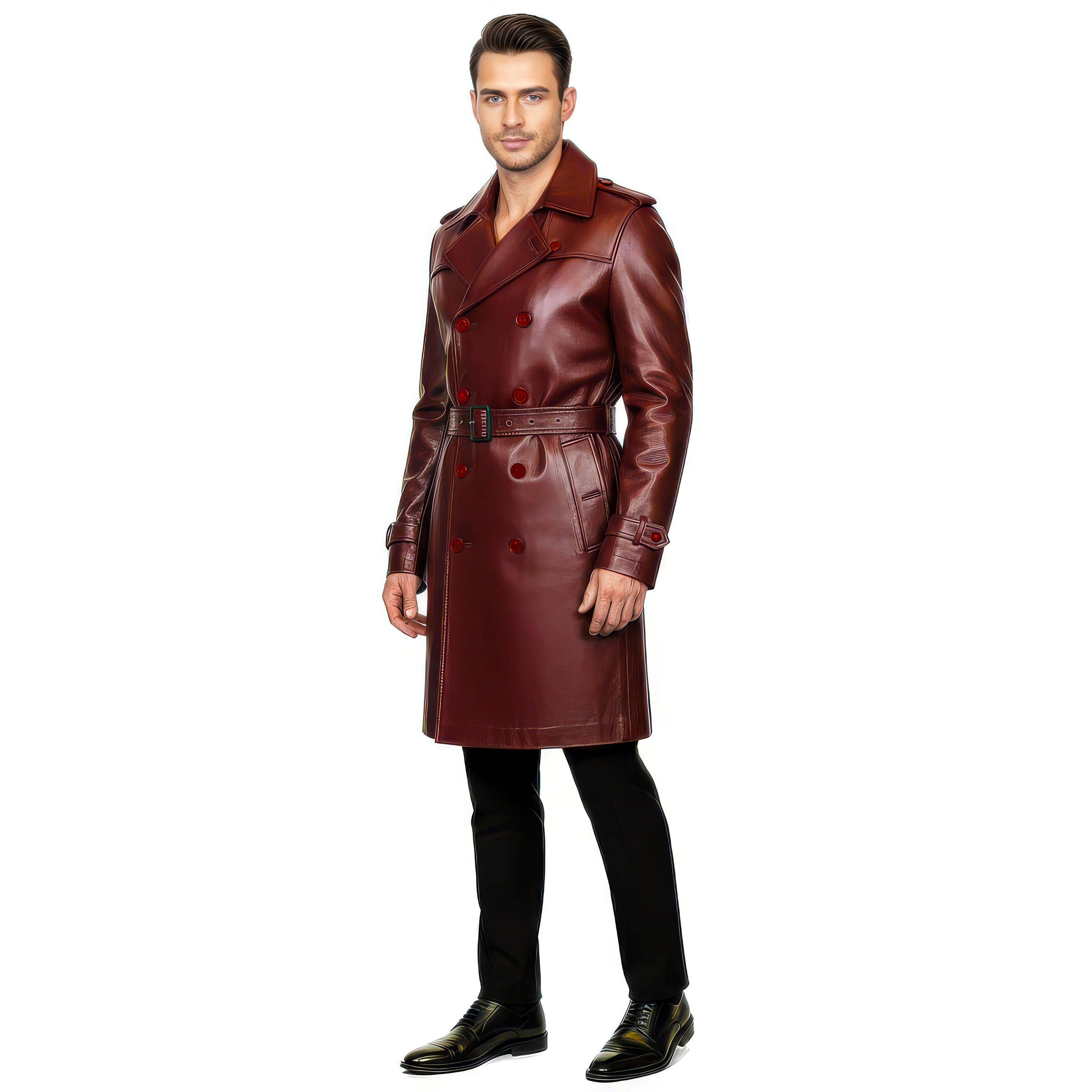 Men's Real Trench Leather Coat - Zeus – SH Leatherwear