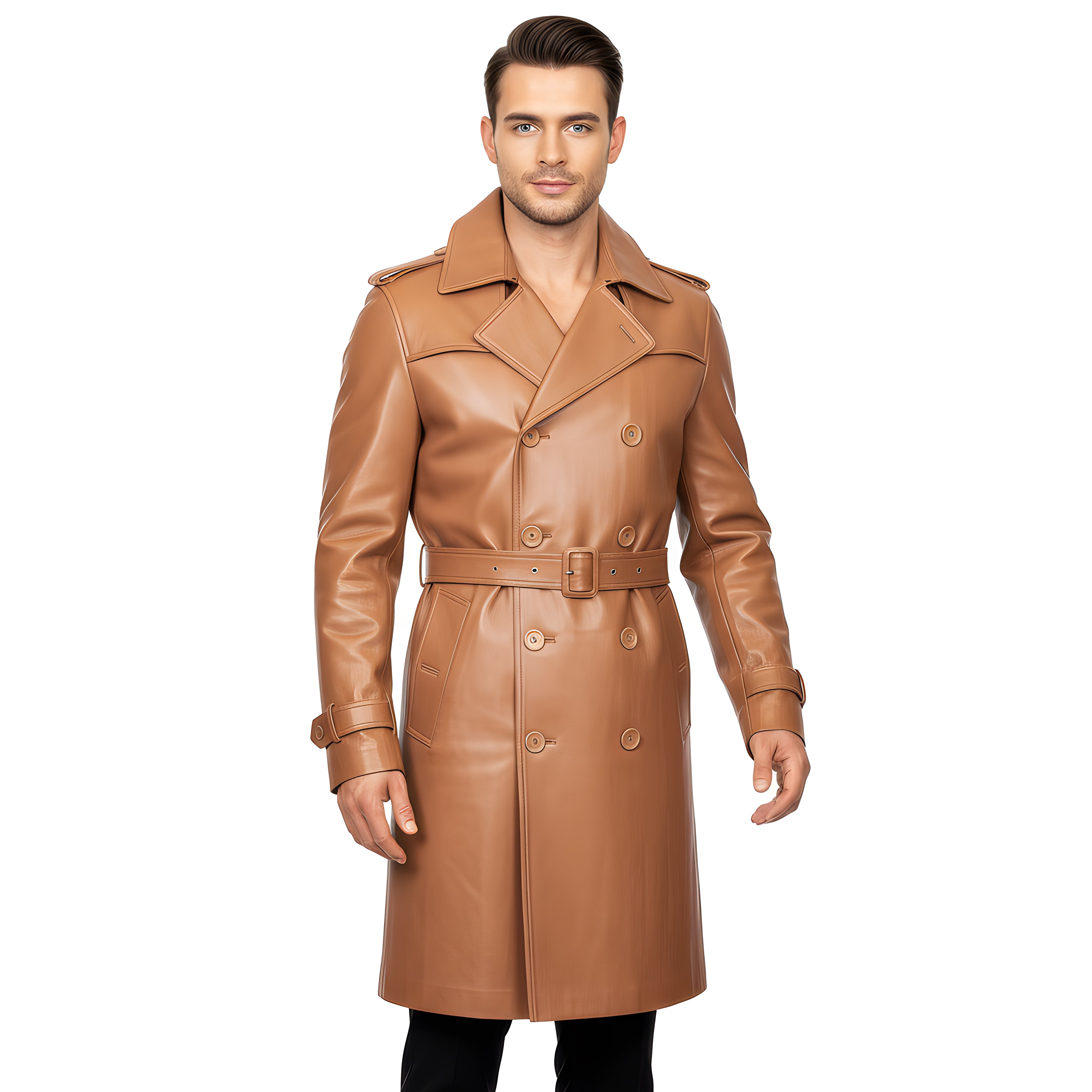 Men's Real Trench Leather Coat - Zeus – SH Leatherwear