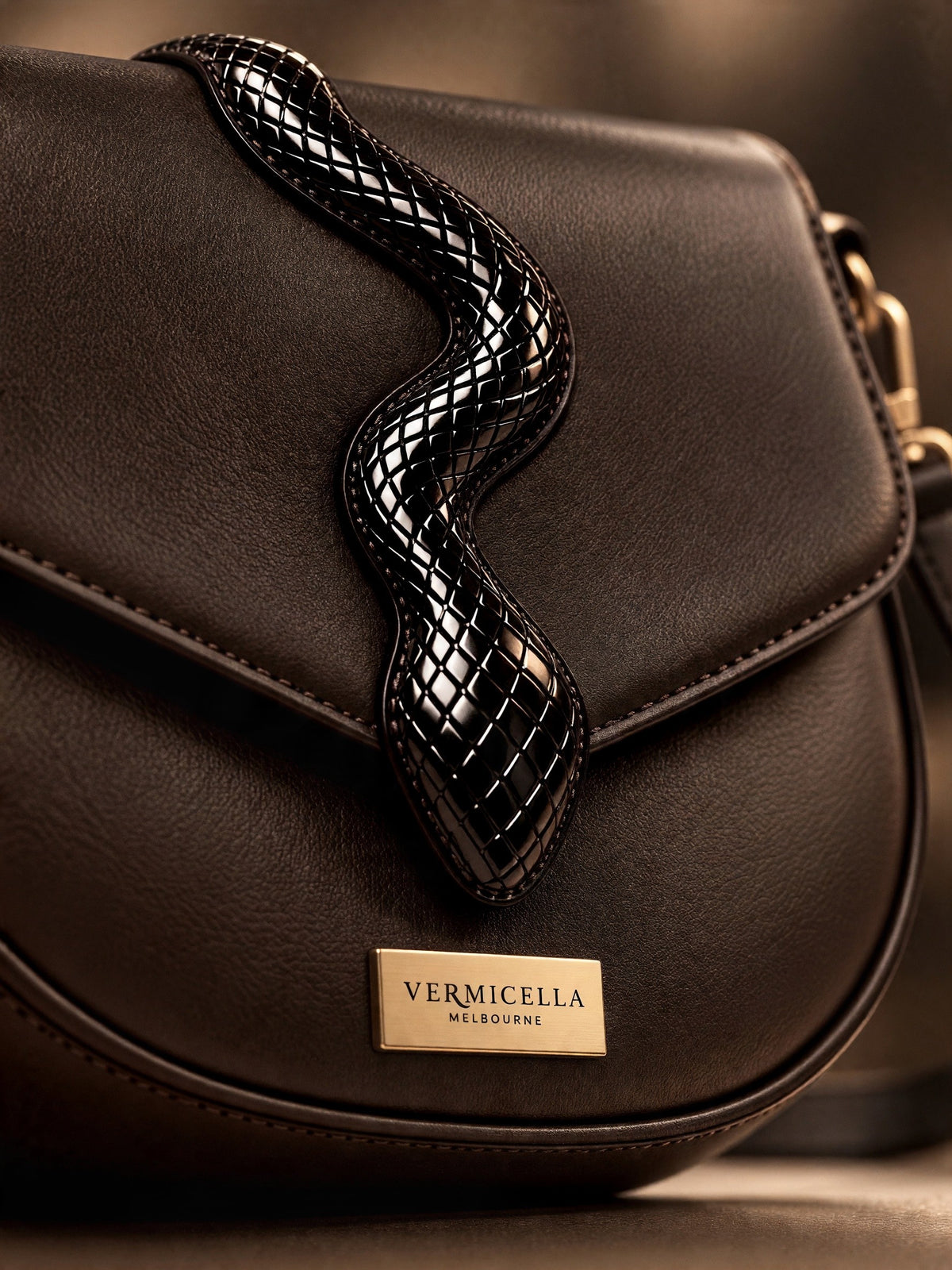 Vermicella handbag editorial photograph