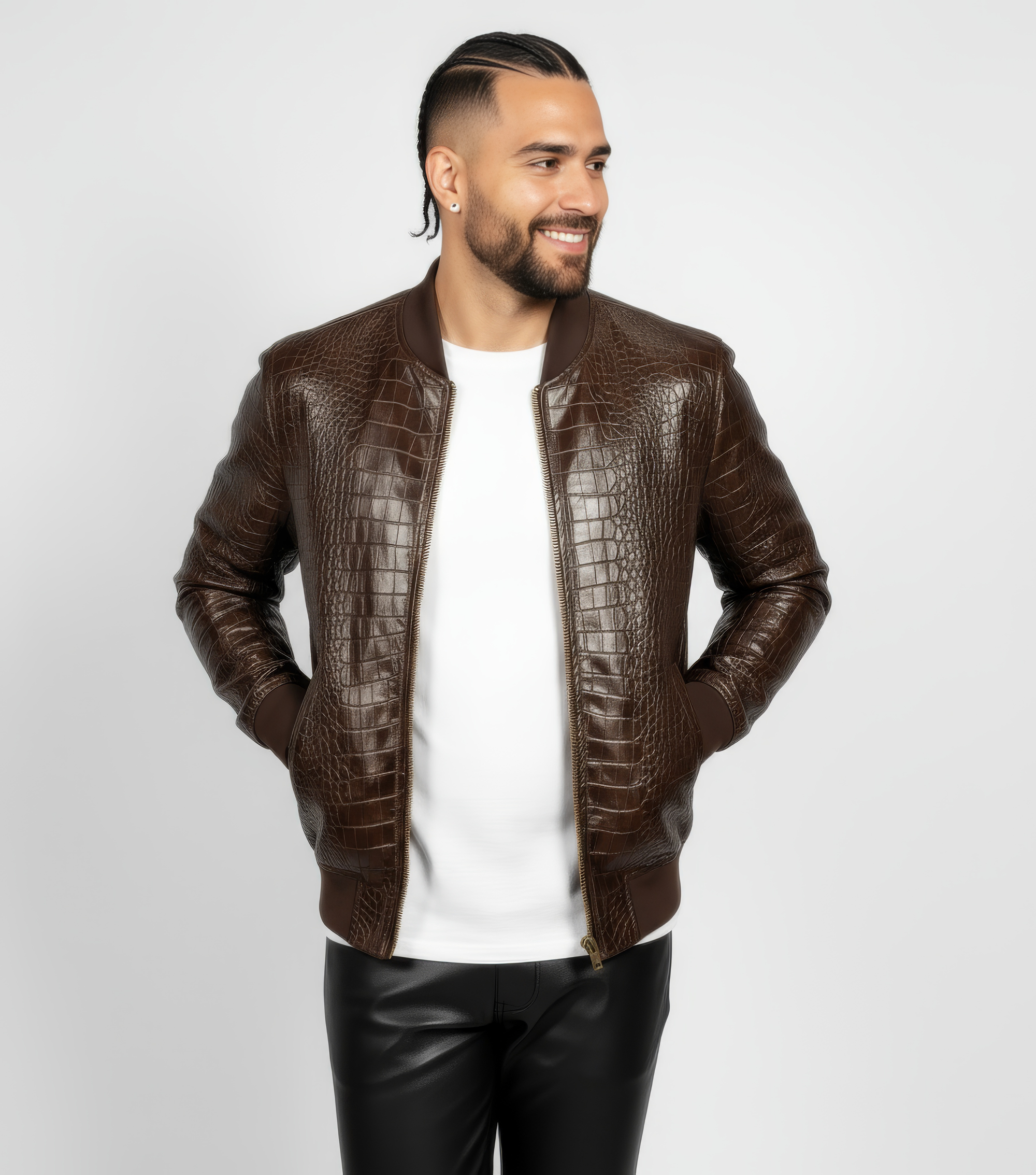 Men&#39;s Real Leather Jacket - Antony