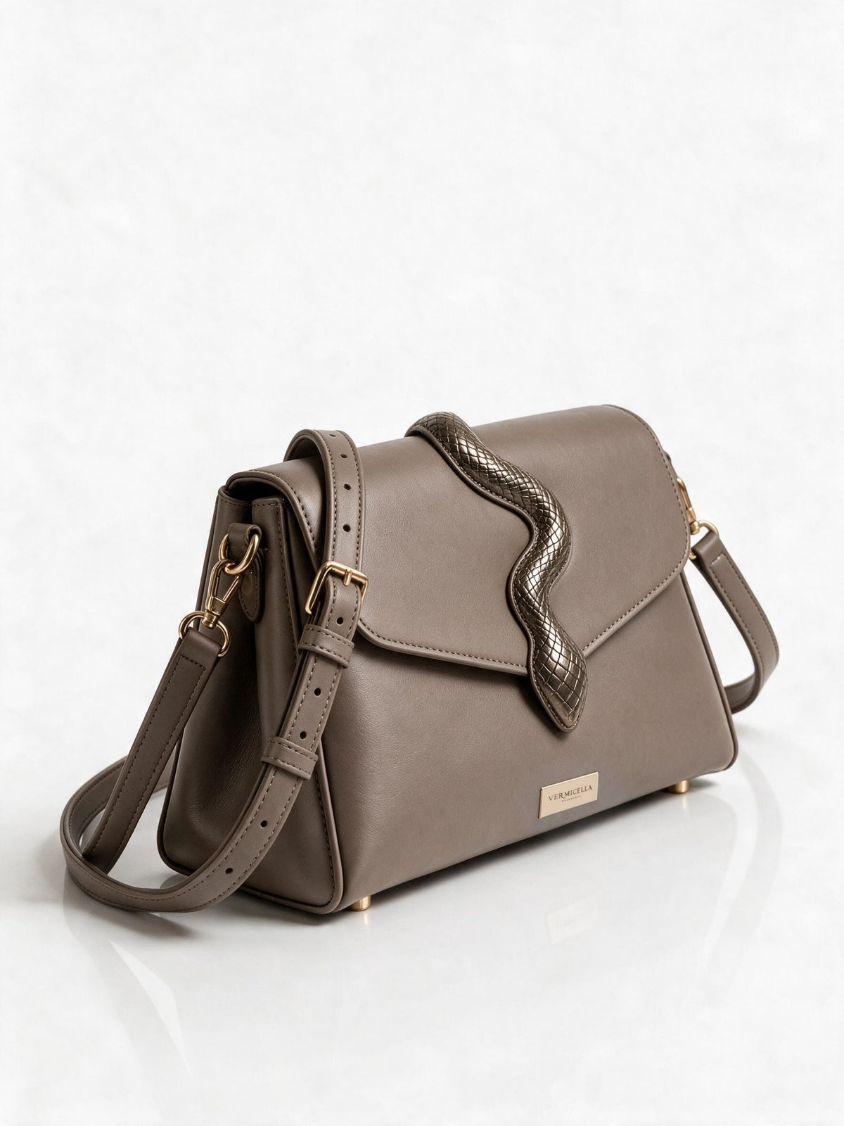 Aspidites Real Leather Shoulder Bag