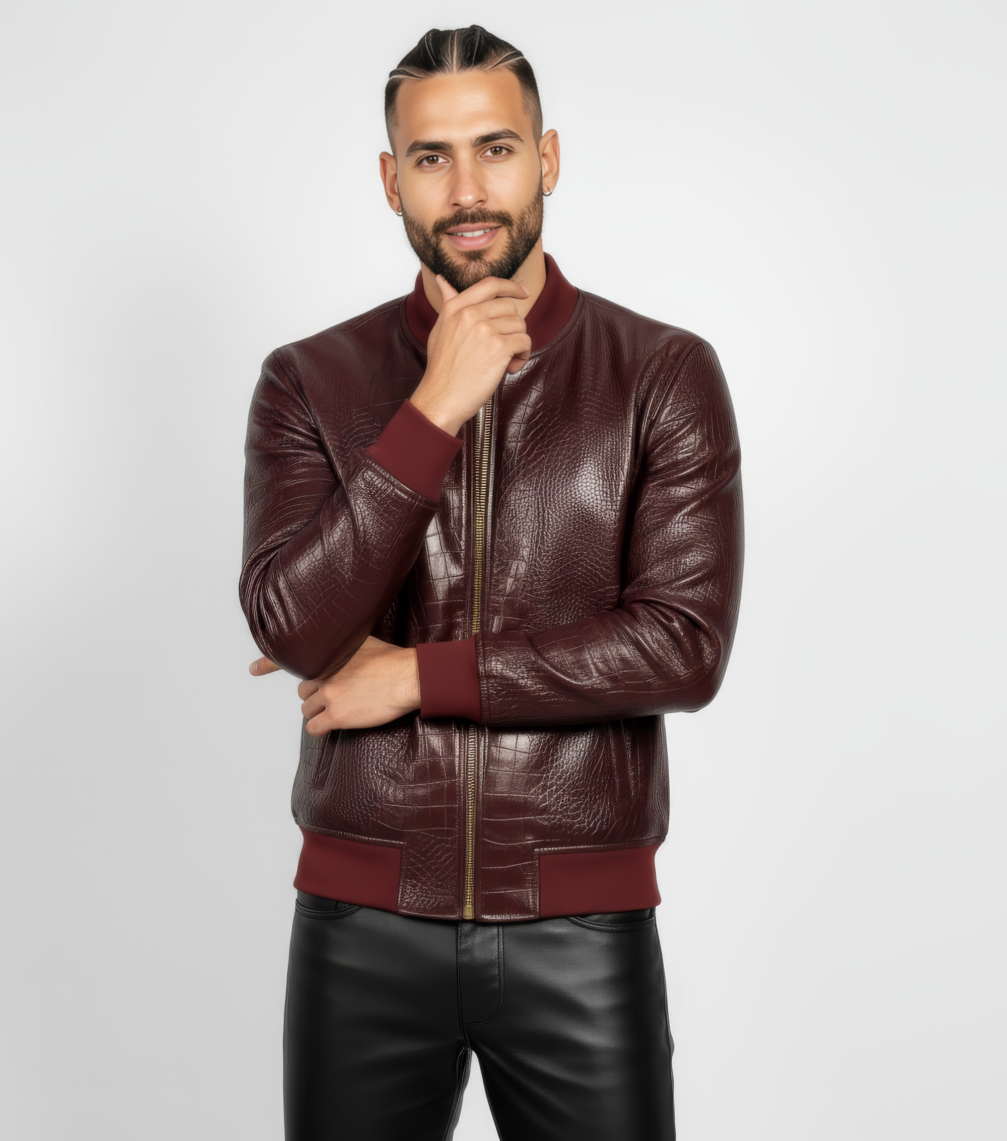 Real Leather Bomber Jacket for Men - Antony
