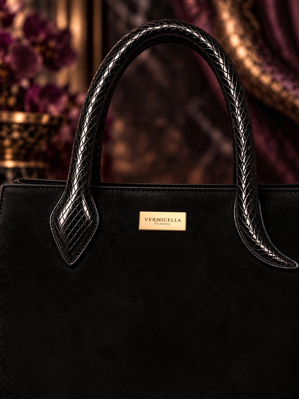 Vermicella handbag editorial photograph