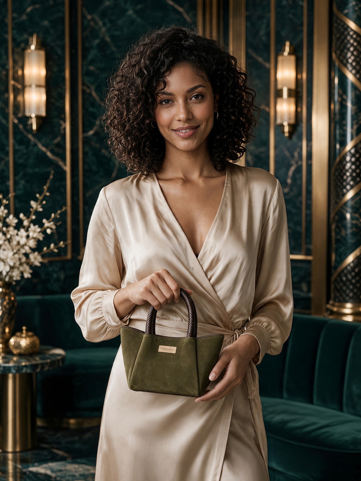 Vermicella handbag editorial photograph