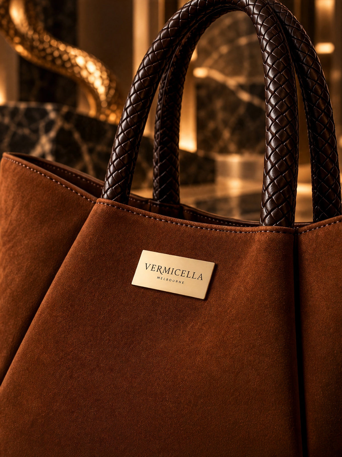 Vermicella handbag editorial photograph