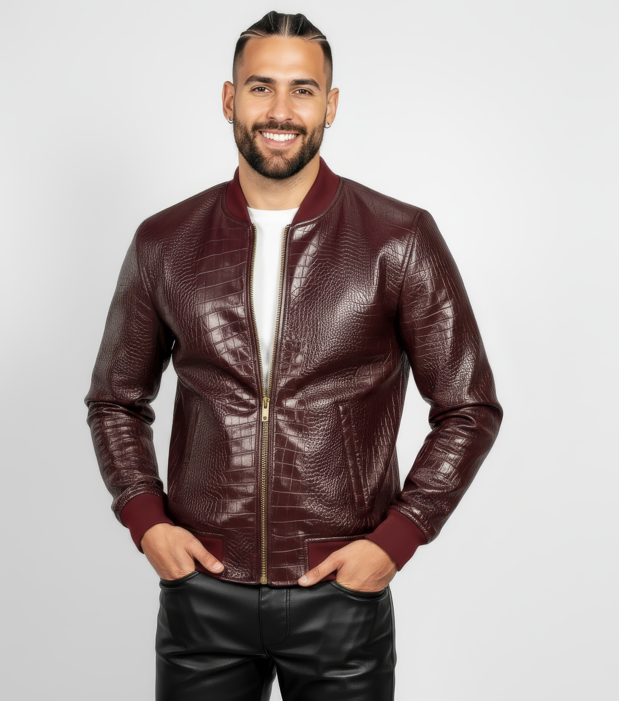 Men&#39;s Real Leather Jacket - Antony