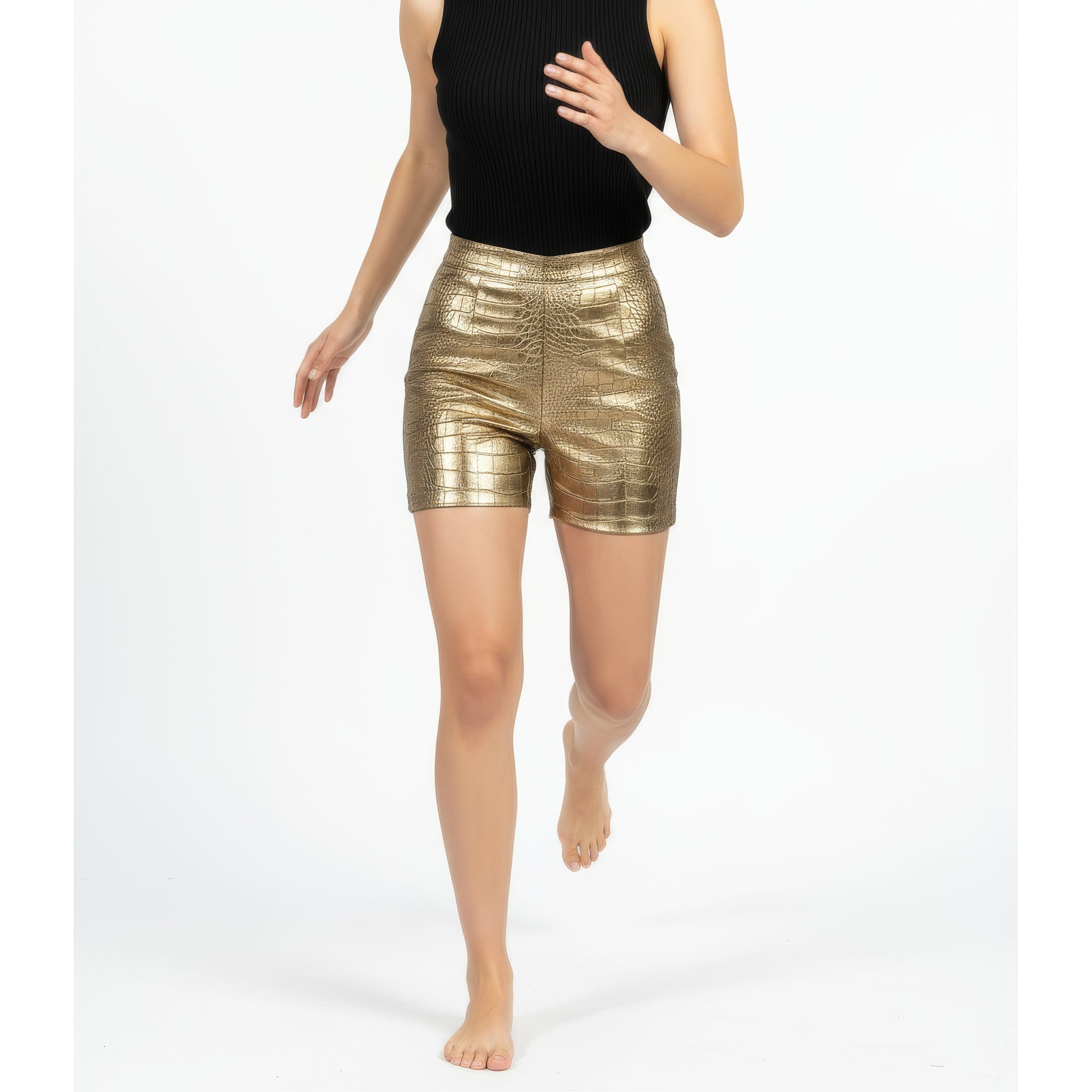 Women&#39;s Leather Shorts - Katya